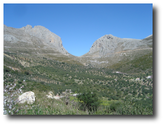 Vista panorámica del Boquete desde la Axarquía